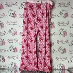 Lazy One pants pj pants yoga XL moose 🫎 Pink and Red Elephant Pajama Pants